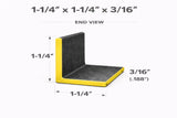 Angle Iron - 1-1/4’’ x 1-1/4’’ x 3/16’’(0.188’’) - Select Length - 1-1/4 x 1-1/4