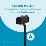 Architectural Elite Steel Mailbox – Black Powder Coat Finish