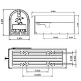 Architectural Elite Steel Mailbox – Black Powder Coat Finish