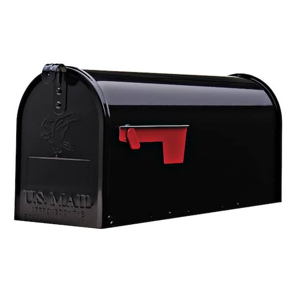 Architectural Elite Steel Mailbox – Black Powder Coat Finish