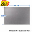 Rectangle Steel Plate - 1/4" thick, dimensions 12-1/4" x 15-3/4", ideal for fabrication and general shop use.