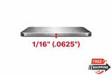 Square Steel Plate-1/16’’ Thick-Radius Corners-Select Size - Square Rounded Corners