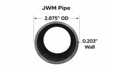Steel pipe with 2.875" OD and 0.203" wall thickness for durable applications.