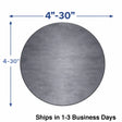 Steel Plate Circle available in various sizes from 4" to 30".
