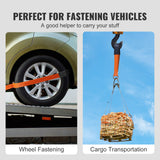 Ratchet Tie Down Straps Kit, 2" x 120" Tire Straps, 5512 LBS Working Load, 11023 LBS Breaking Strength, Car Tie Down Straps with Snap Hooks for Passenger Car, Truck, Trailer, 4-Pack | US