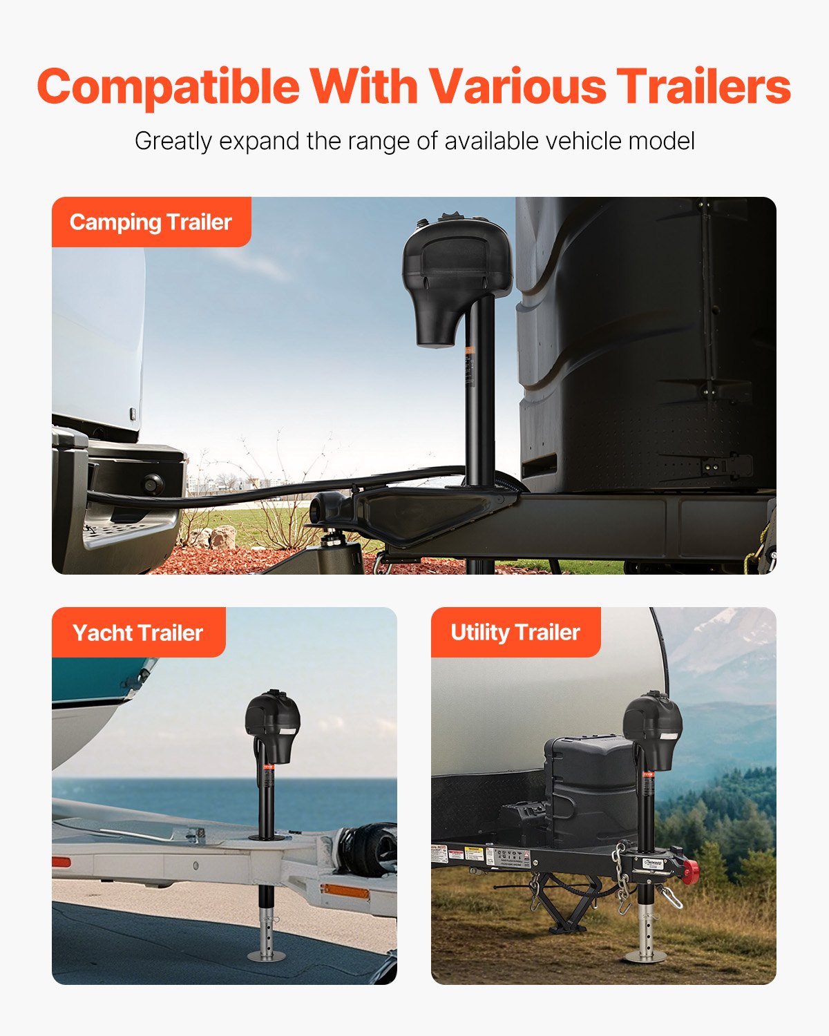 Electric Tongue Jack — Heavy Duty RV Trailer Lift