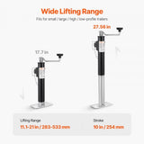 2000 lbs Trailer Jack – 11.1"-21" Lift, 10" Travel
