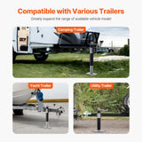 2000 lbs Trailer Jack – 11.1"-21" Lift, 10" Travel