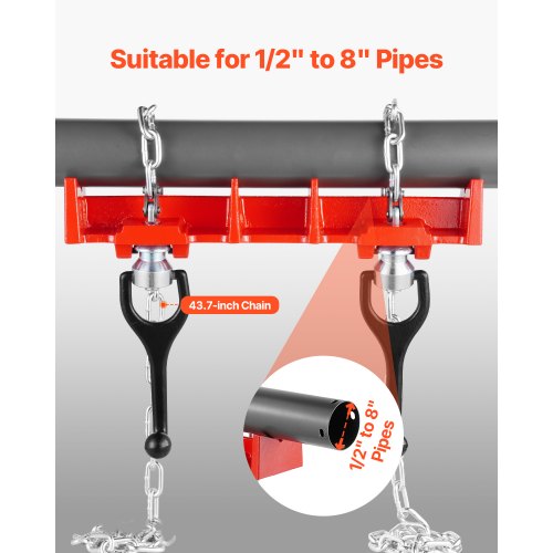 Straight Pipe Welding Vise – 1/2" to 8" Clamp