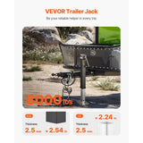 8000 lb Trailer Jack – 28 in Lift, 15 in Travel