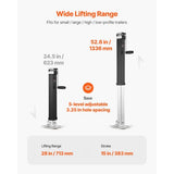 8000 lb Trailer Jack – 28 in Lift, 15 in Travel