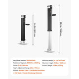 8000 lb Trailer Jack – 28 in Lift, 15 in Travel