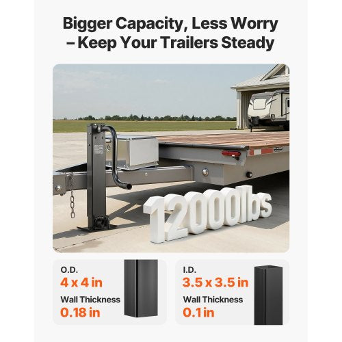 Heavy Duty Trailer Jack – 12000 lbs, 26" Travel