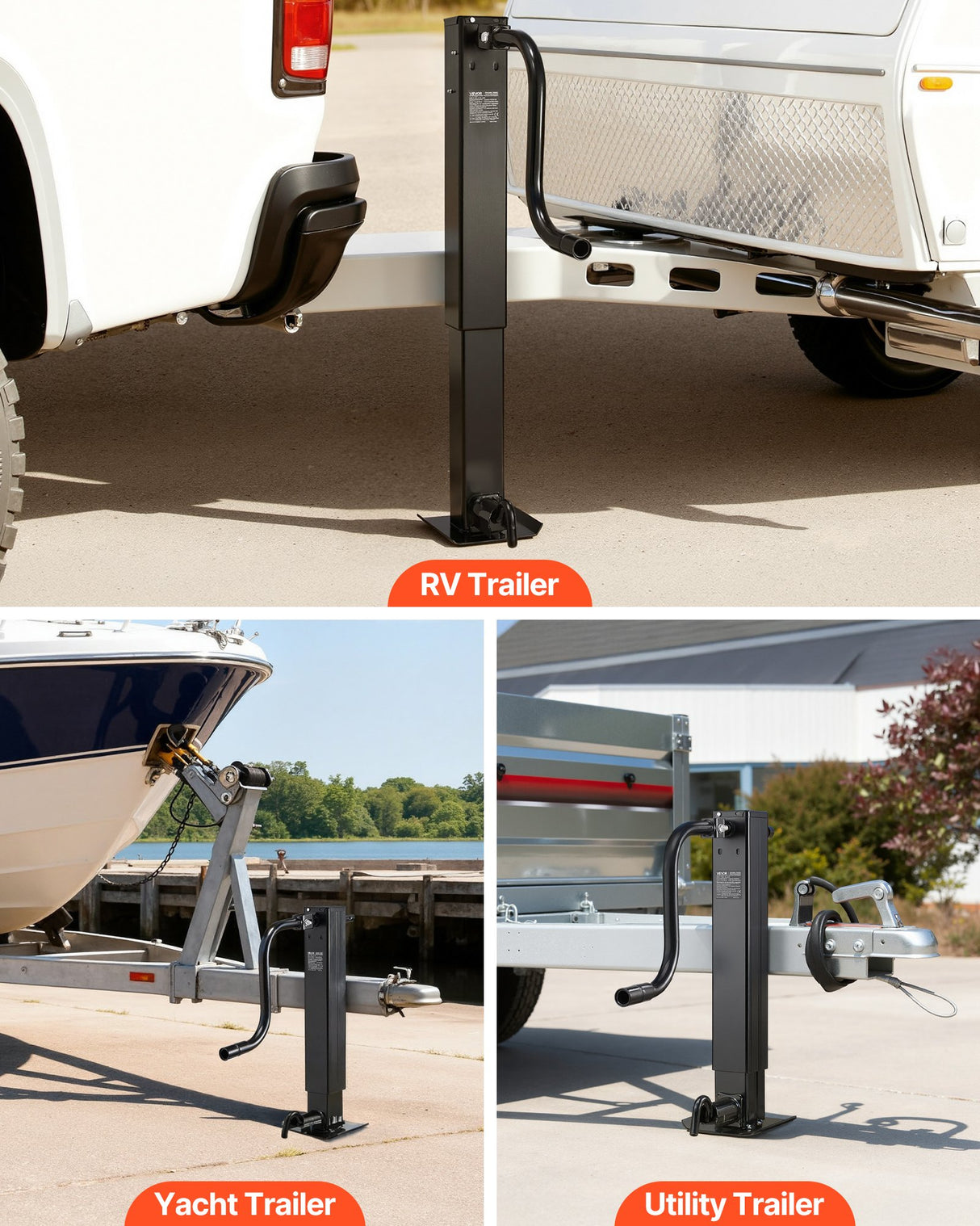 Heavy Duty Trailer Jack – 12000 lbs, 26" Travel