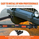 Tow Bar, 5500 lbs Towing Capacity with Chains, Powder-Coating Alloy Steel Bumper-Mounted Universal Towing Bar, Coupler Fits 2-Inch Ball Hitch, 39.4-Inch Opening Width, for RV Car Trailer Truck | US