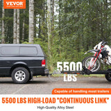 Tow Bar, 5500 lbs Towing Capacity with Chains, Powder-Coating Alloy Steel Bumper-Mounted Universal Towing Bar, Coupler Fits 2-Inch Ball Hitch, 39.4-Inch Opening Width, for RV Car Trailer Truck | US