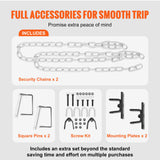 Tow Bar, 5500 lbs Towing Capacity with Chains, Powder-Coating Alloy Steel Bumper-Mounted Universal Towing Bar, Coupler Fits 2-Inch Ball Hitch, 39.4-Inch Opening Width, for RV Car Trailer Truck | US