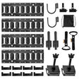E-Track Rails – 4 Pack, 1.3 ft, Hooks, Tie-Down Kit