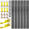Black E Track Rails – 6 Pack, 5 Ft, 26 Pcs Steel
