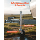 Trailer Jack with Wheel, 2000 lbs Load Capacity, Heavy Duty Swivel Boat Trailer Jack with PP Dual Wheel & Ergonomic Handle, 15-27 Inch Lift Range, Fit for RVs, Boats and Utility Trailers | US