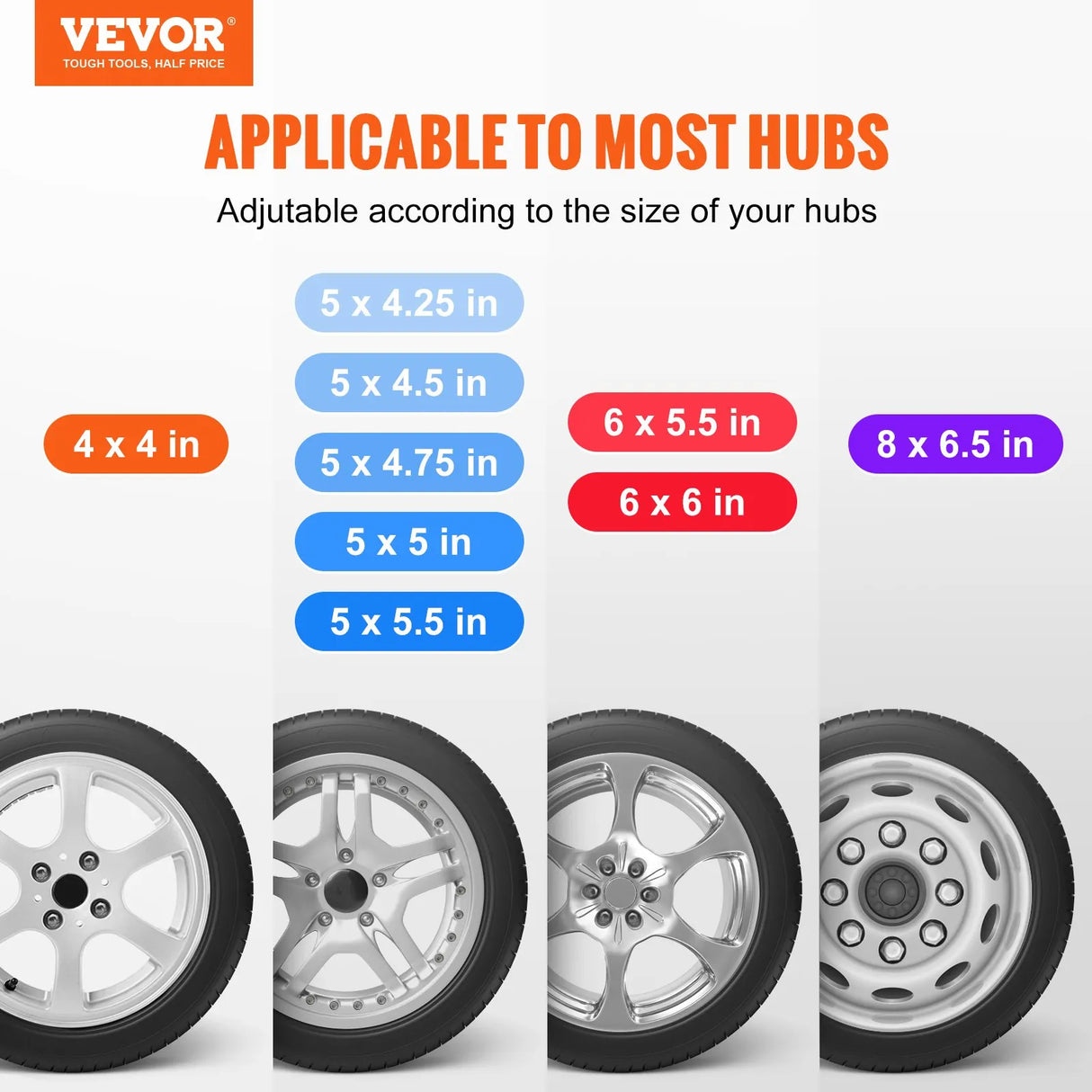 160 lb Universal Trailer Spare Tire Carrier – 4, 5, 6 & 8 Lug Wheels