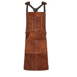 Premium Cowhide Leather Welding Apron – Heat & Flame Resistant with 6 Tool Pockets for Welding, Blacksmithing & Shop Work