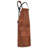 Premium Cowhide Leather Welding Apron – Heat & Flame Resistant with 6 Tool Pockets for Welding, Blacksmithing & Shop Work