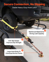2" Heavy-Duty Car Trailer Tie-Down Straps – 4 Pack – 3,333 lb Working Load
