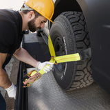 2" Heavy-Duty Car Trailer Tie-Down Straps – 4 Pack – 3,333 lb Working Load