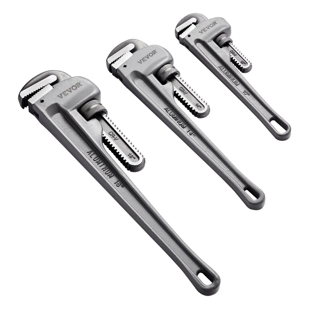 Aluminum Straight Pipe Wrench | Heavy-Duty Adjustable Plumbing Wrench