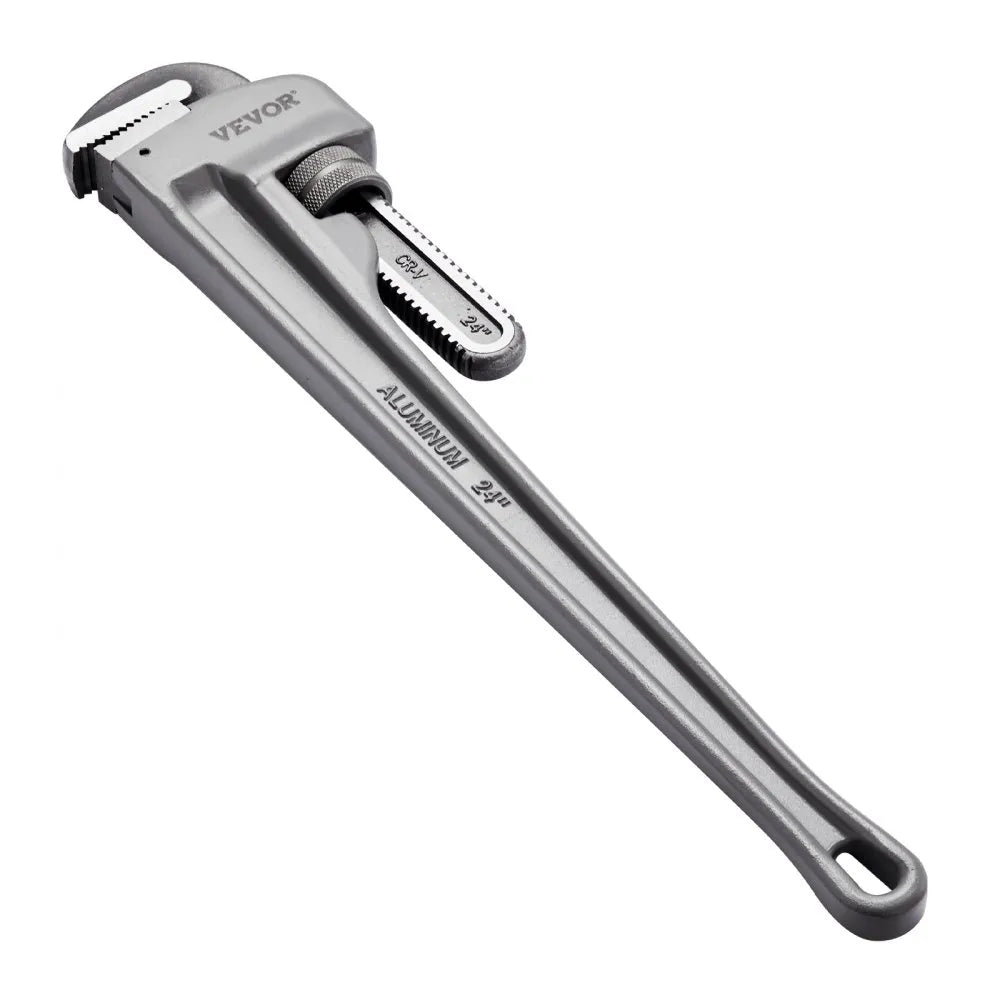 Aluminum Straight Pipe Wrench | Heavy-Duty Adjustable Plumbing Wrench