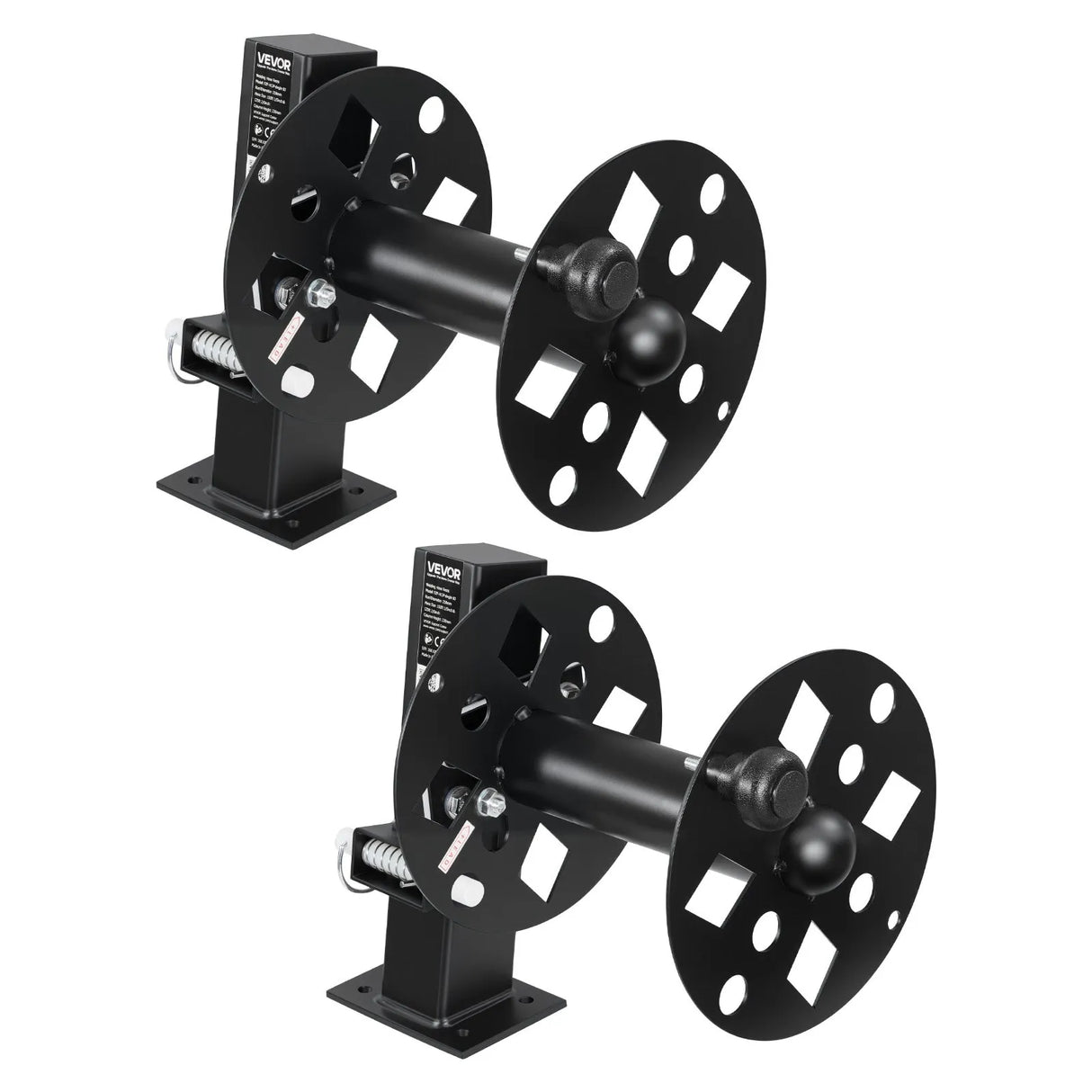 VEVOR Heavy-Duty Welding Cable Reel Set | Dual Powder-Coated Steel Cable Reels | Holds 150 ft 1/0 or 125 ft 2/0 Cable | 2-Pack