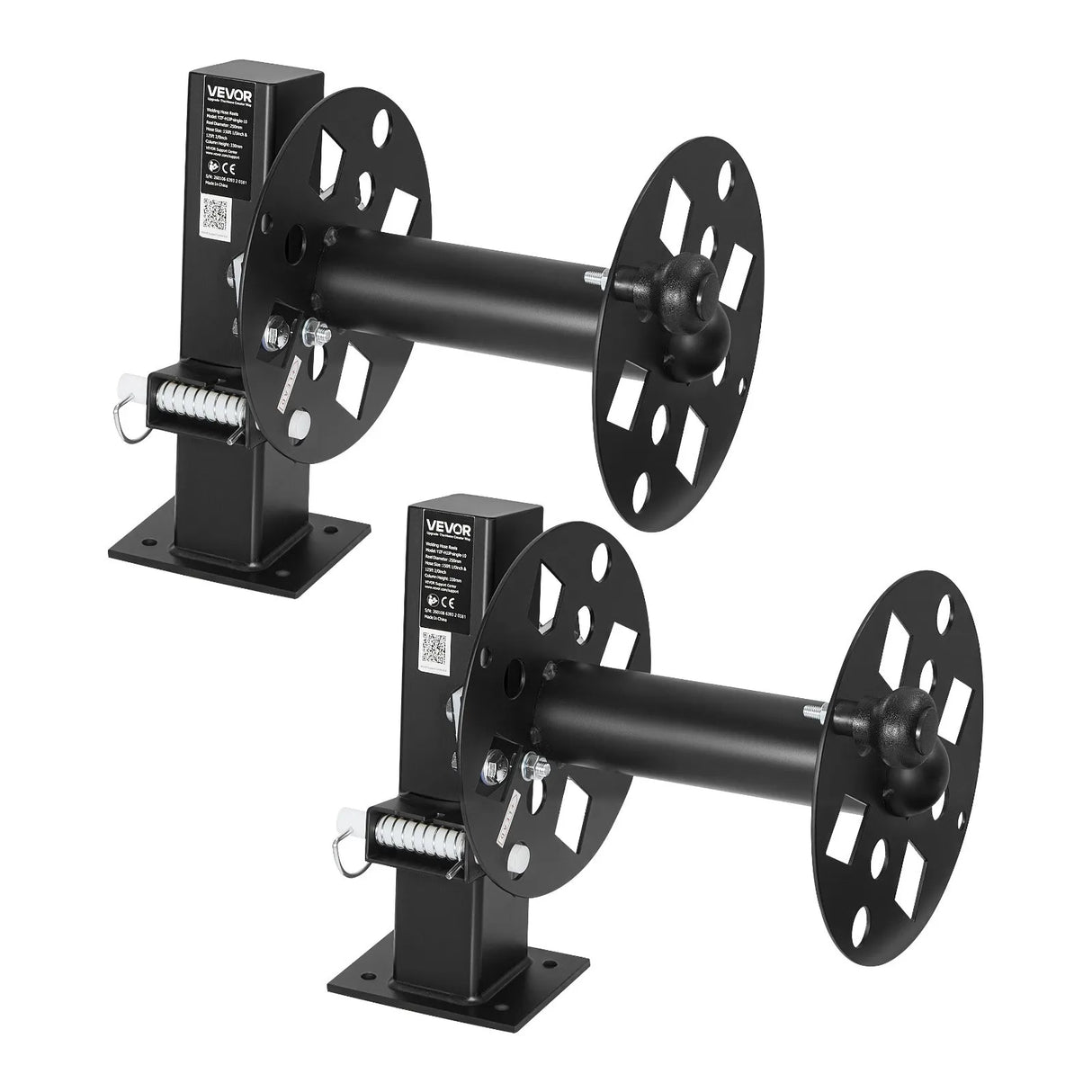 VEVOR Heavy-Duty Welding Cable Reel Set | Dual Powder-Coated Steel Cable Reels | Holds 150 ft 1/0 or 125 ft 2/0 Cable | 2-Pack