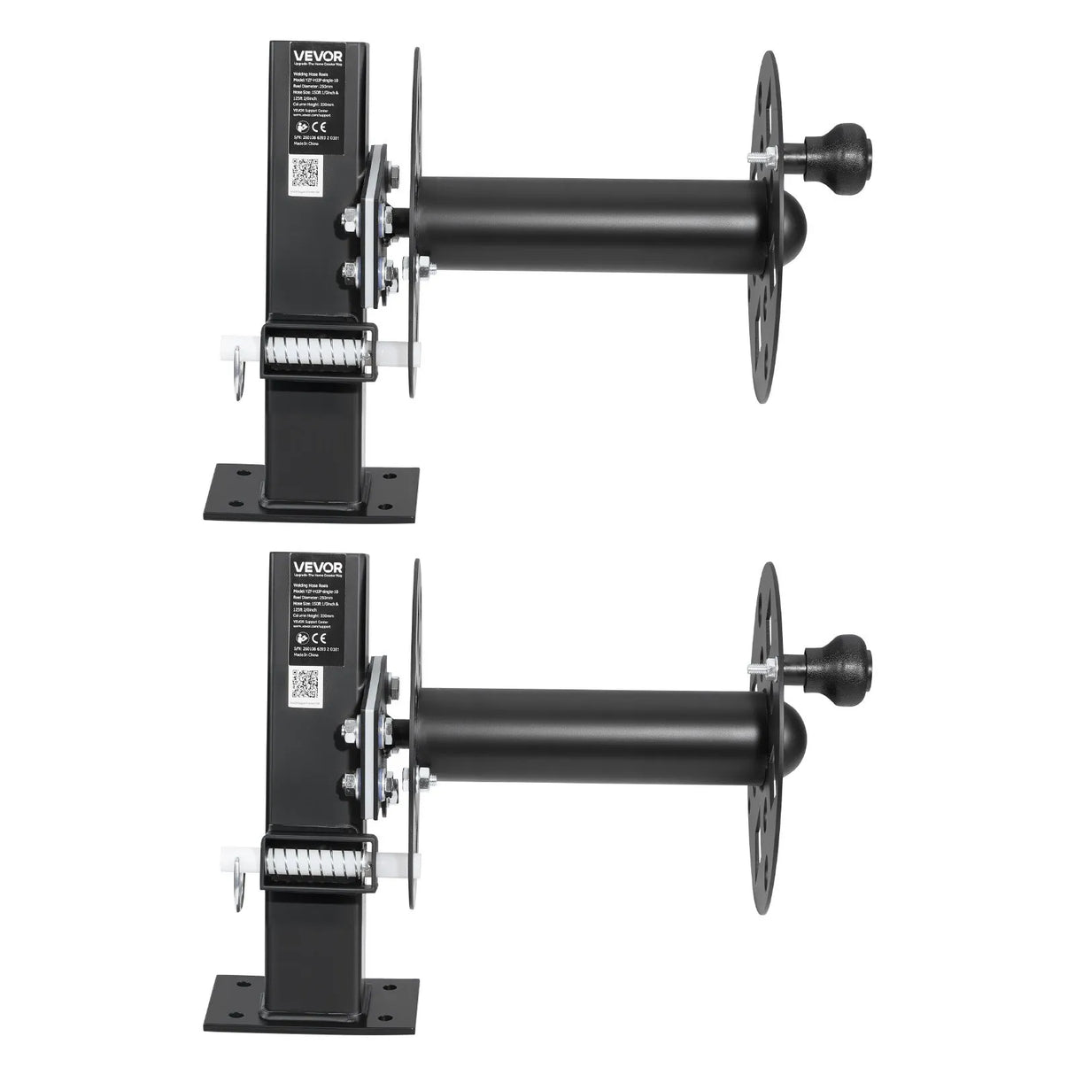 VEVOR Heavy-Duty Welding Cable Reel Set | Dual Powder-Coated Steel Cable Reels | Holds 150 ft 1/0 or 125 ft 2/0 Cable | 2-Pack