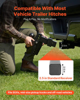 Adjustable Trailer Hitch – 2.5" Receiver, Dual Ball 2" & 2-5/16", 28,000 lb