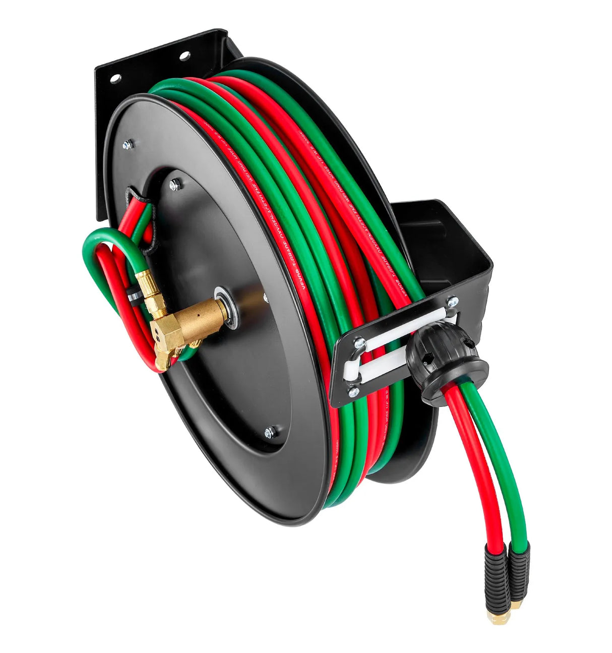 VEVOR Retractable Welding Hose Reel | 1/4" Twin Oxygen & Acetylene Hose | Auto Rewind | 50 ft & 100 ft