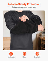 VEVOR Flame Resistant Welding Sleeves – Cowhide Leather & FR Cotton (Pair)