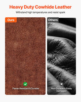 Cowhide Leather Welding Sleeves – Flame-Resistant Arm Protection (Pair)