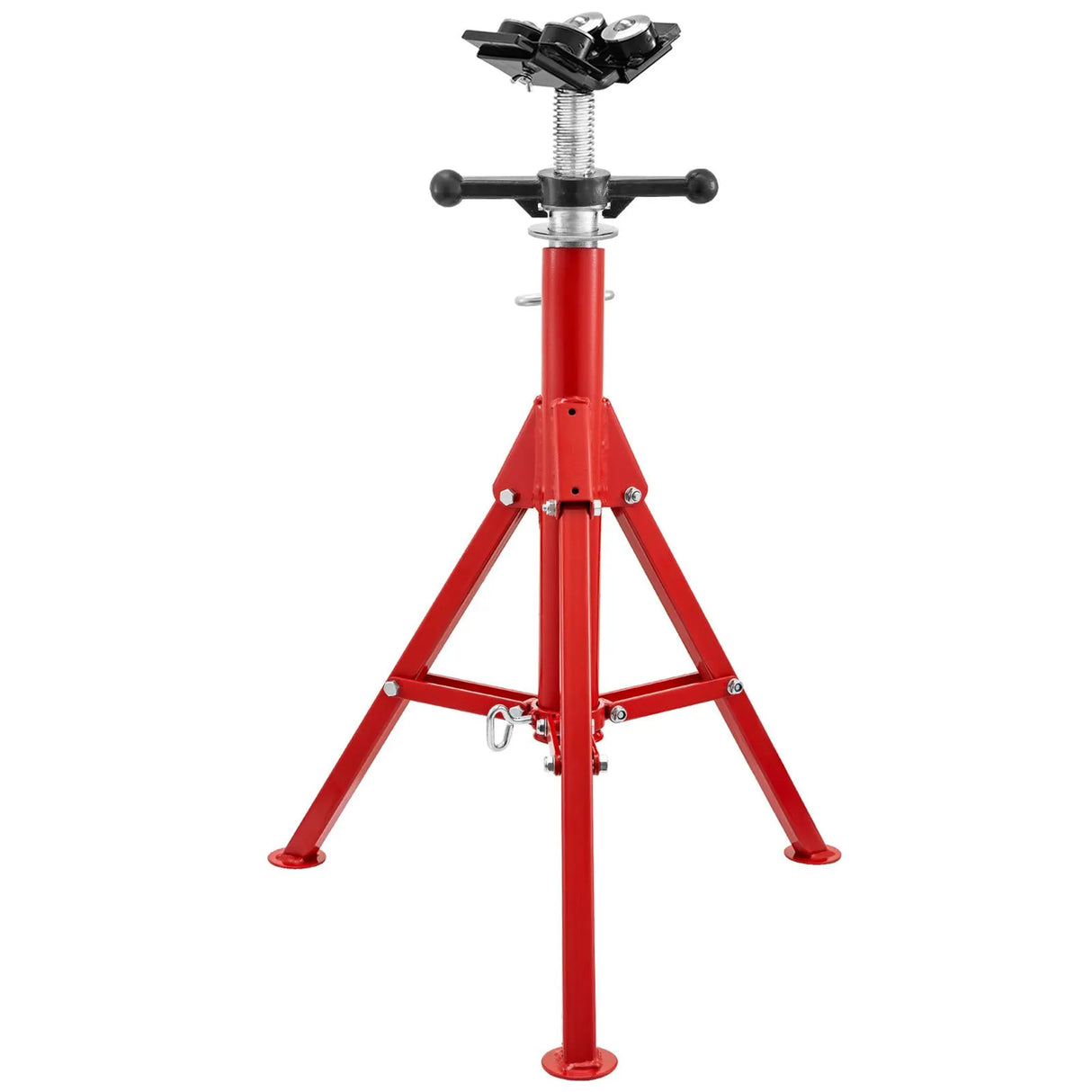 1,500 lb Adjustable Welding Pipe Stand with 4-Ball Transfer V-Head – 28"–52"