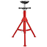 1,500 lb Adjustable Welding Pipe Stand with 4-Ball Transfer V-Head – 28"–52"