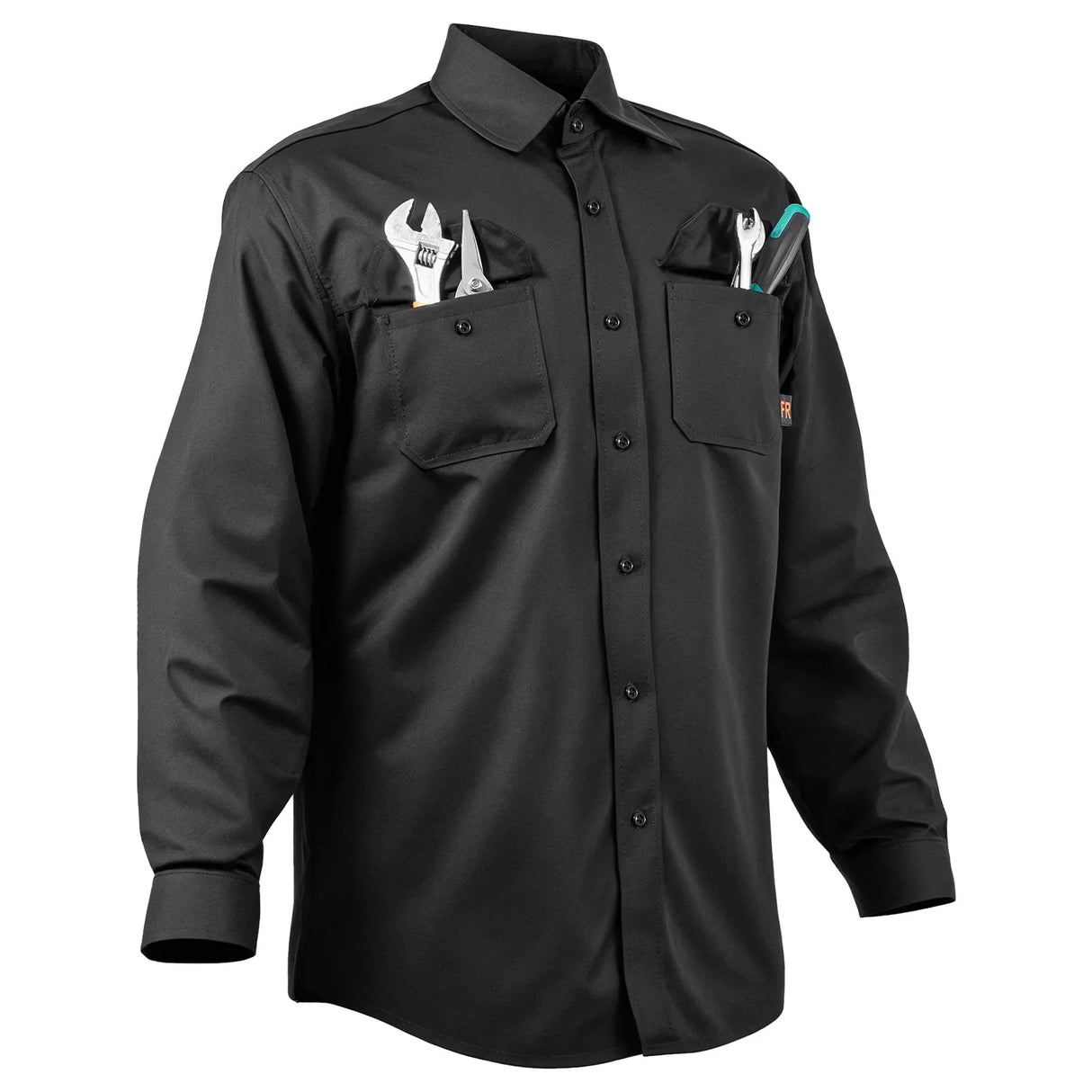 VEVOR Flame-Resistant Welding Jacket – 7 oz FR Cotton, ATPV 9.2, Black