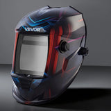 VEVOR Auto-Darkening Welding Helmet – True Color, Solar Powered, 4 Arc Sensors, Cyberpunk