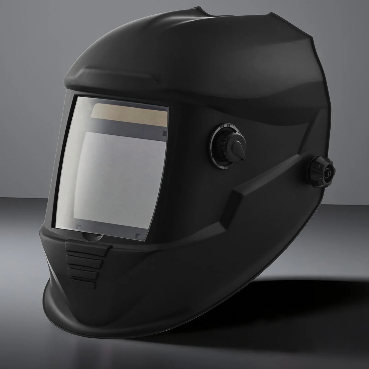 VEVOR Auto-Darkening Welding Helmet – True Color, Solar Powered, 4 Arc Sensors, Matte Black