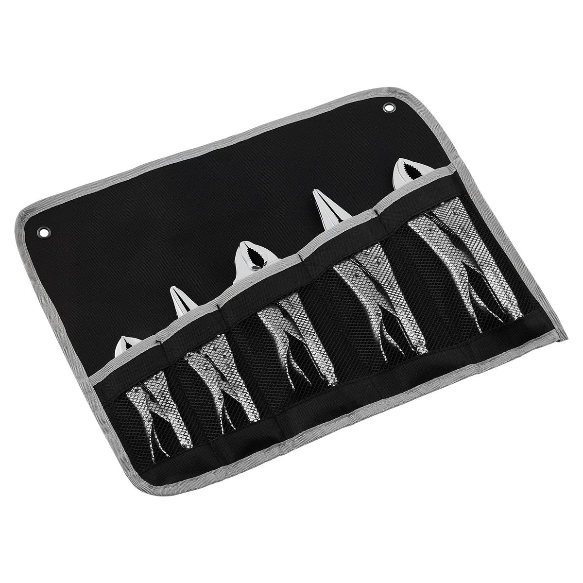 5-Piece Locking Pliers Set – 5", 6.5", 7", 9" & 10" Curved Jaw & Long Nose Vise Grip Set