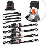 VEVOR Retractable Ratchet Tie Down Straps | Multiple Sizes | Heavy Duty