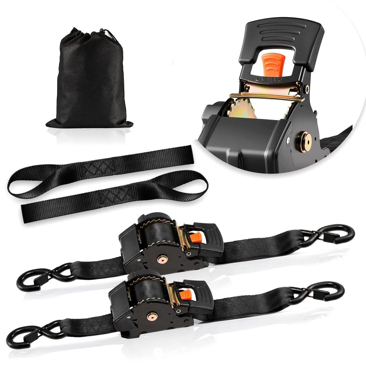 VEVOR Retractable Ratchet Tie Down Straps | Multiple Sizes | Heavy Duty