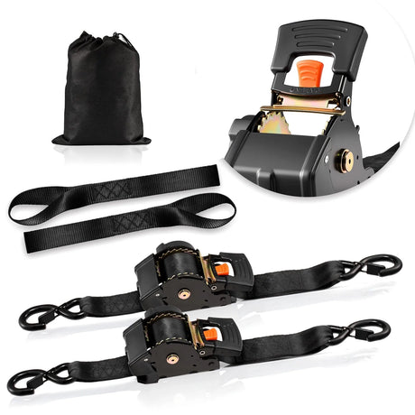 VEVOR Retractable Ratchet Tie Down Straps | Multiple Sizes | Heavy Duty