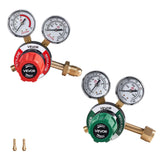 VEVOR Oxygen & Acetylene Regulator Set with Gauges, CGA-540/CGA-510 Connections, Brass Gas Pressure Regulators for Welding, Cutting & Brazing