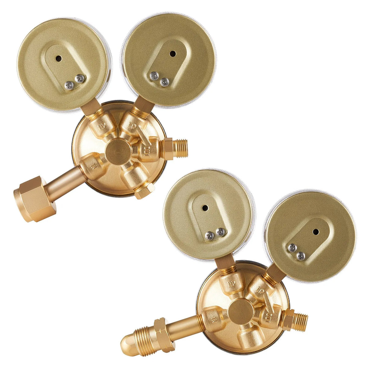 VEVOR Oxygen & Acetylene Regulator Set with Gauges, CGA-540/CGA-510 Connections, Brass Gas Pressure Regulators for Welding, Cutting & Brazing