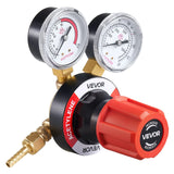 VEVOR Acetylene Regulator, 0–500 PSI Gas Pressure Regulator with Dual Gauges, CGA-510 Inlet & 9/16"-18 LH Outlet for Welding & Cutting